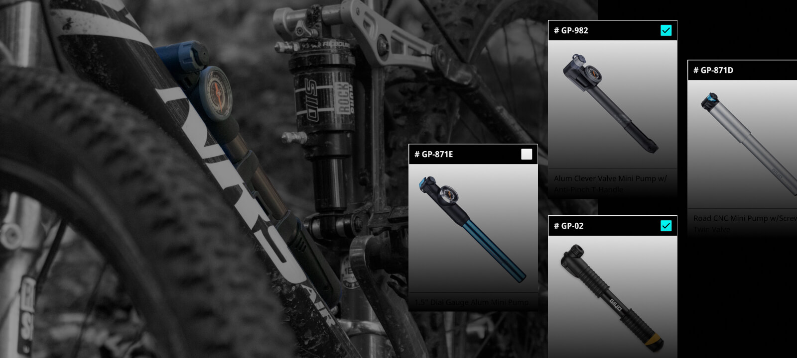 Mini Pumps Product Finder Background