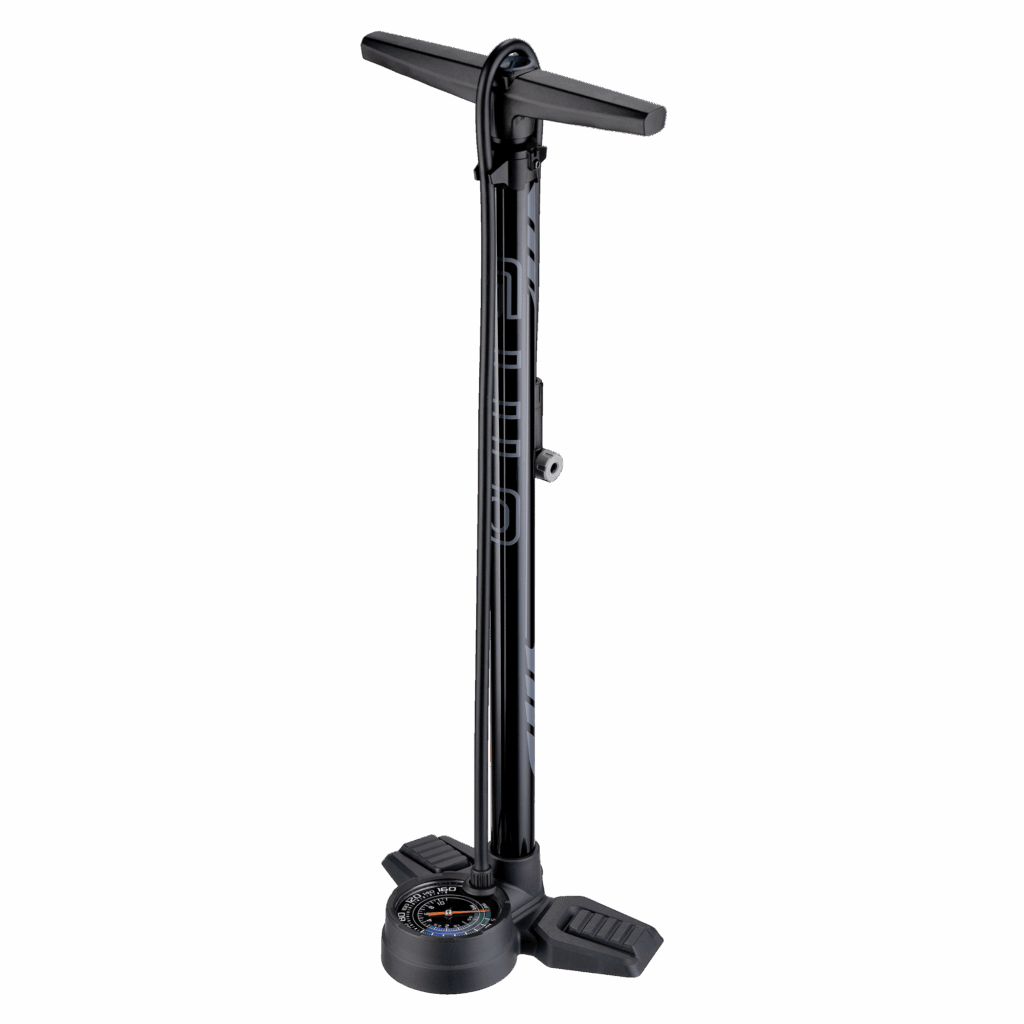 GF-223E - HP / HV Dual-scale 3" gauge steel Floor Pump