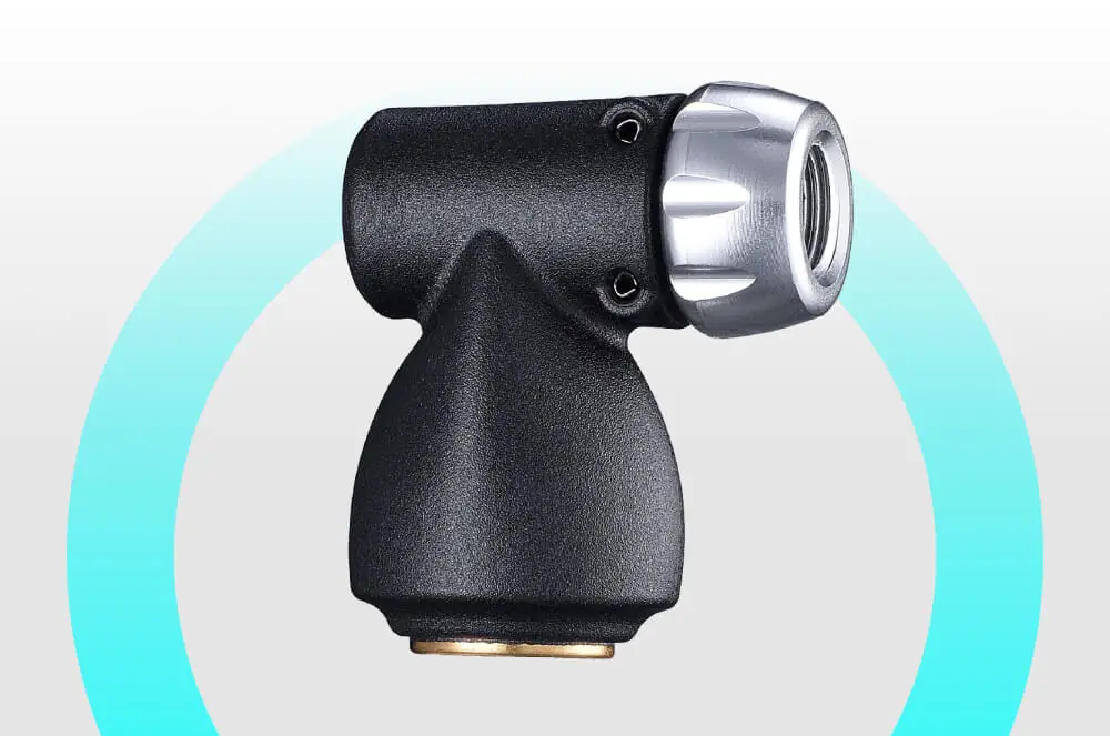 Cylinder twist CO2 inflator valve operation for easier control with gloved hands